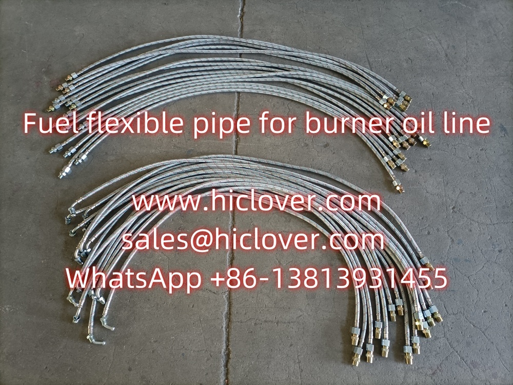 Fuel flexible pipe for burner oil line for burner